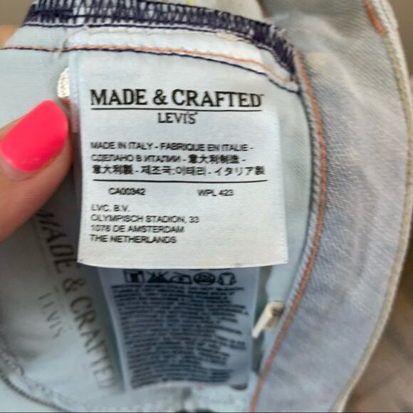 Anthropologie Made & Crafted Levi's Pins Skinny Sun Bleach Jeans - Picture 6 of 10